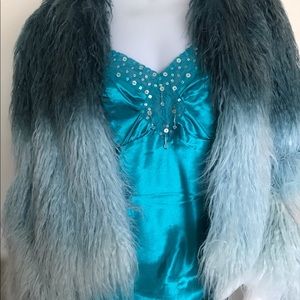 Ombré Faux Fur Jacket , New with tags-STUNNING